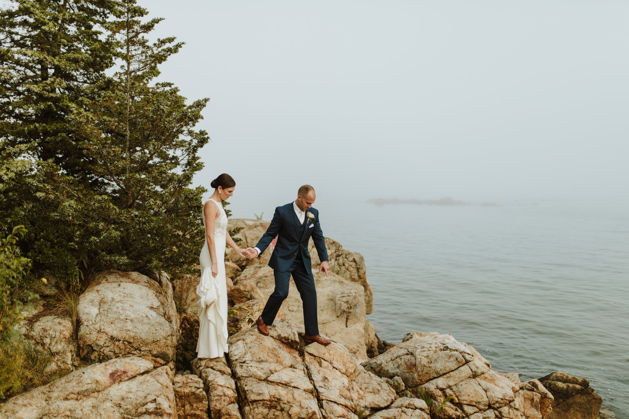 Misselwood Wedding Photo Bride and Groom by the ocean
